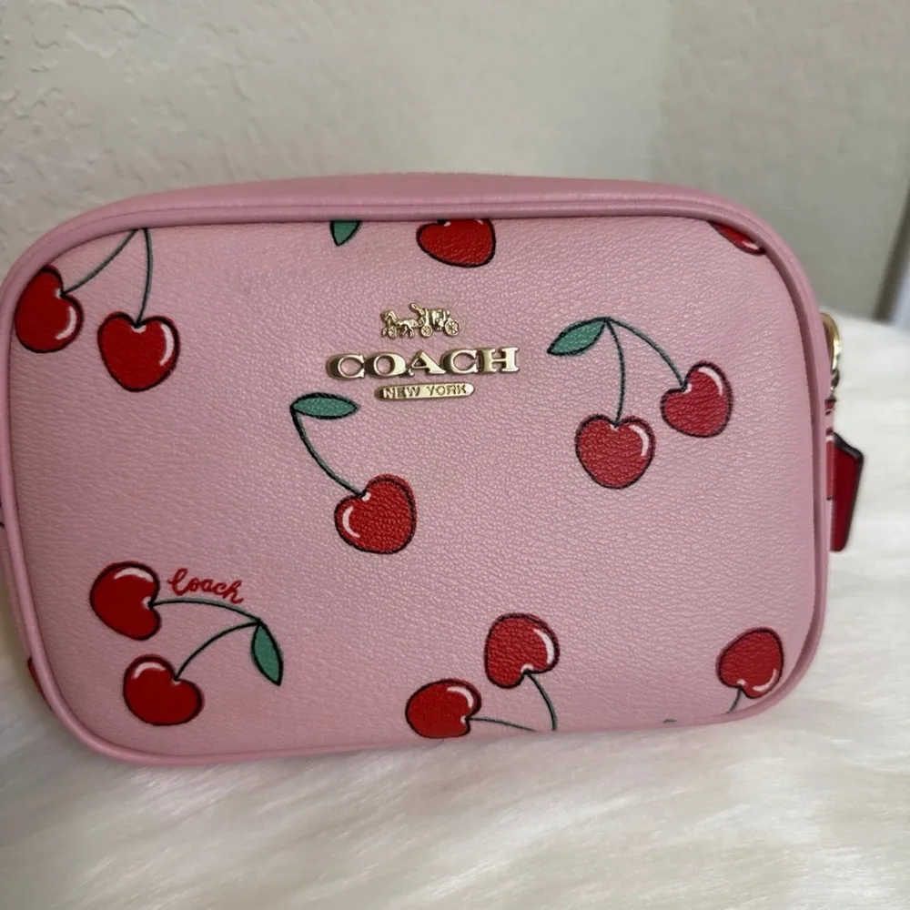 Coach Mini Jamie Camera Bag With Heart Cherry Print - Picture 12 of 12